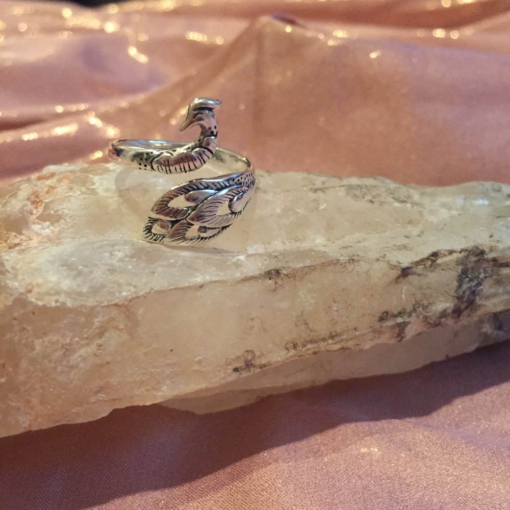 🦚 Lovely Rustic Style Peacock Bird Ring 🦚